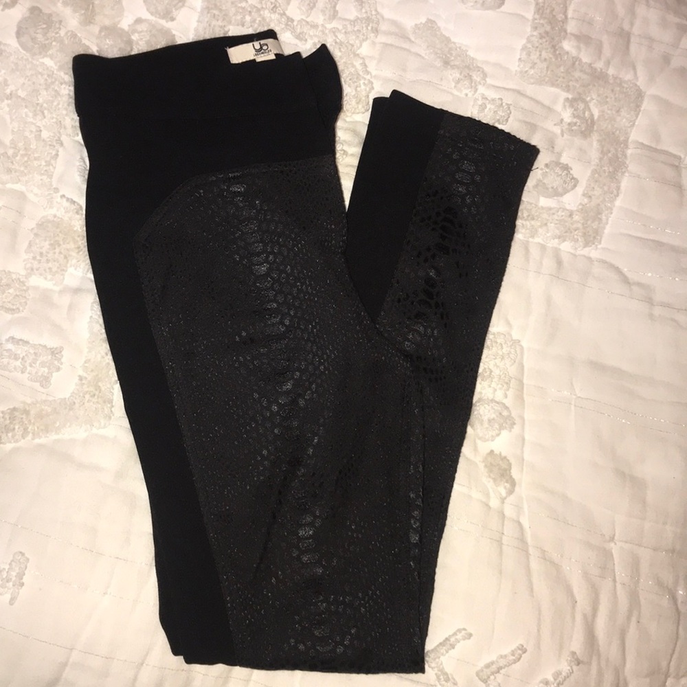 Black Faux Snake Pants